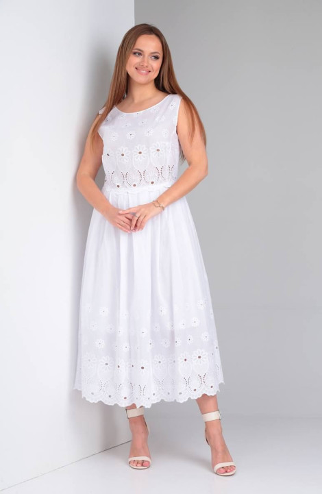 Хлопковое платье TVIN 7638 белый