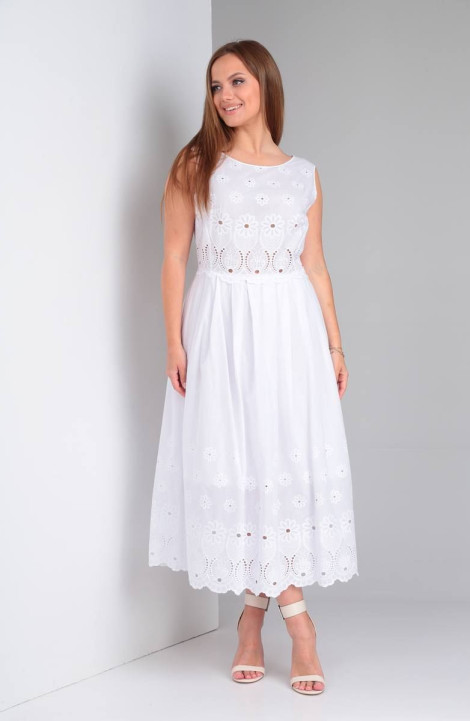 Хлопковое платье TVIN 7638 белый