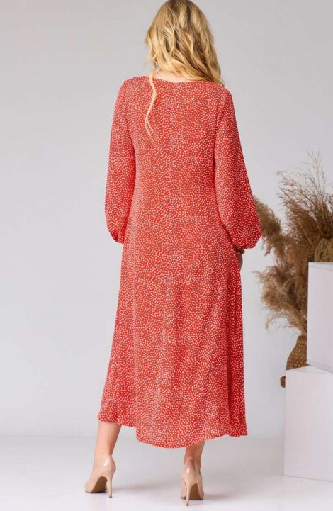 Платье EVA GRANT 7071 красный+принт