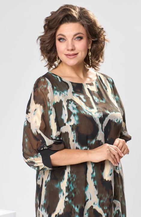 Шифоновое платье Romanovich Style 1-2442 коричневый
