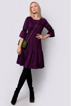Трикотажное платье Patriciа C14284 фиолетовый,темно-синий