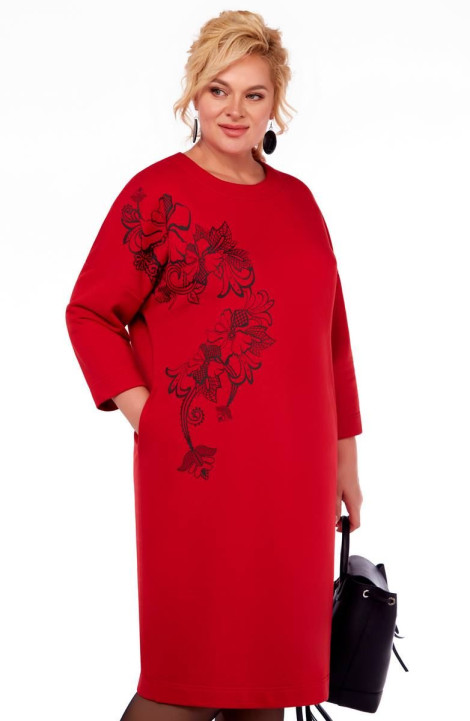Хлопковое платье LaKona 11547 красный