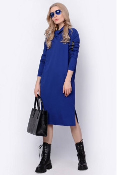 Трикотажное платье Patriciа F15043 синий,черный