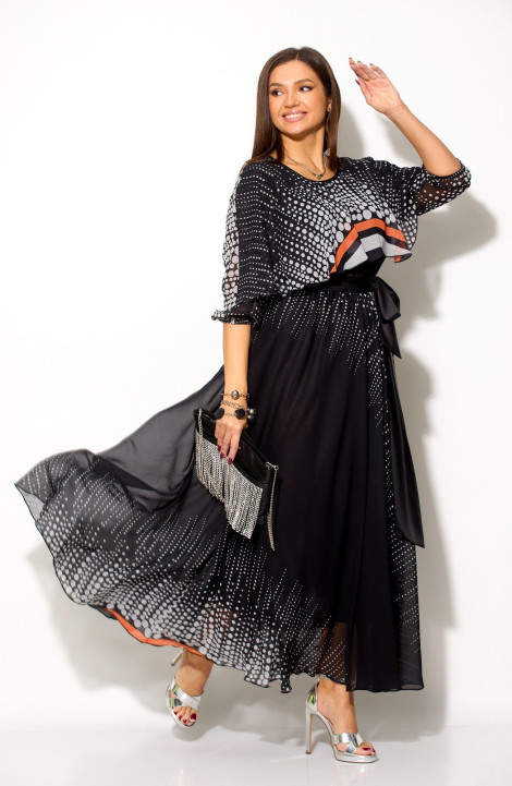 Шифоновое платье Anastasia 1067 черный