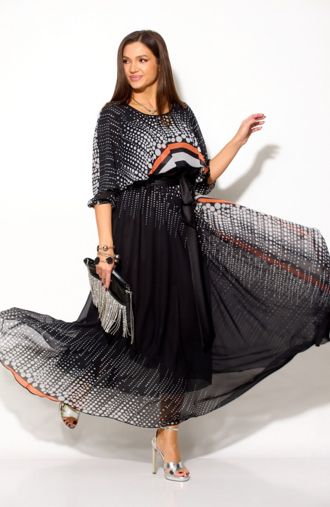 Шифоновое платье Anastasia 1067 черный
