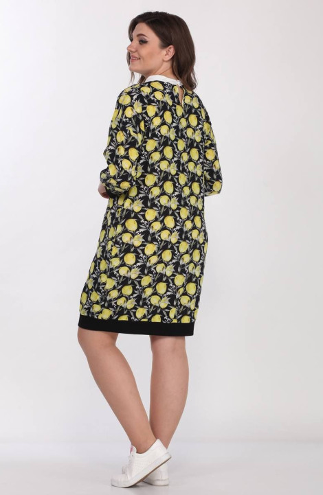 Платье Lady Style Classic 1553/1 черный_с_желтым/лимоны