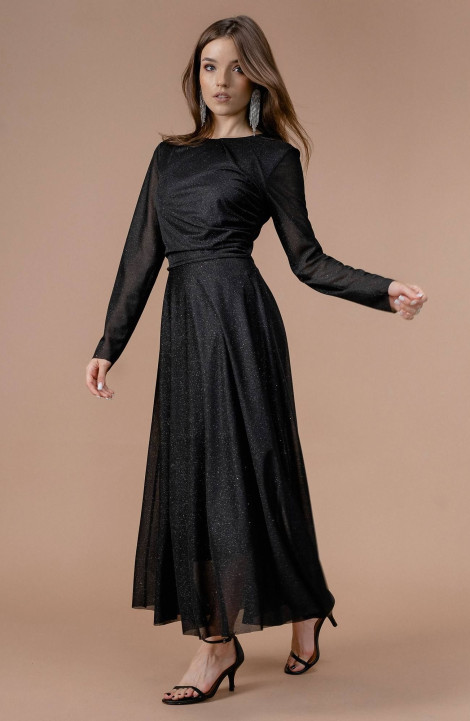 Платье JRSy 2372 черный/блеск