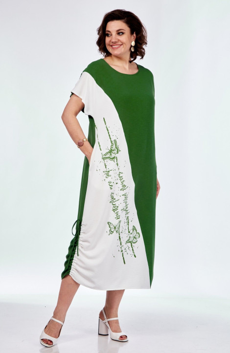 Платье Диомант 1957 зелень
