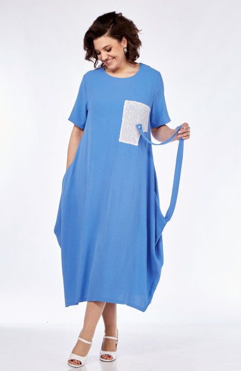 Платье Диомант 1960 голубой