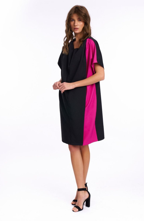 Платье KaVaRi 1025.3 черный-фуксия