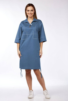 Платье Lady Style Classic 2762 синие_тона