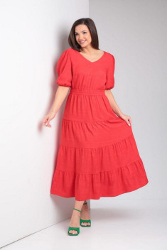 Платье Милора-стиль 1219 красный