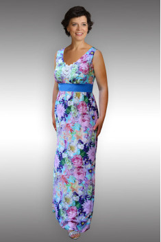 Платье Таир-Гранд 6406 бирюза+голубой