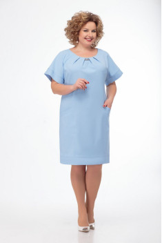 Хлопковое платье Anelli 301 голубой