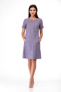 Хлопковое платье Anelli 853 фиолетовая_полоска