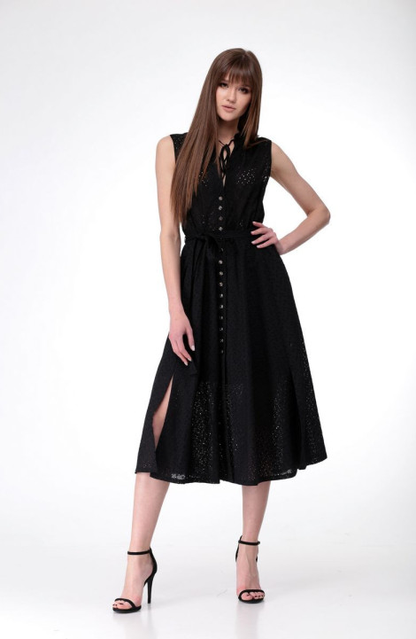 Хлопковое платье AMORI 9529 черный