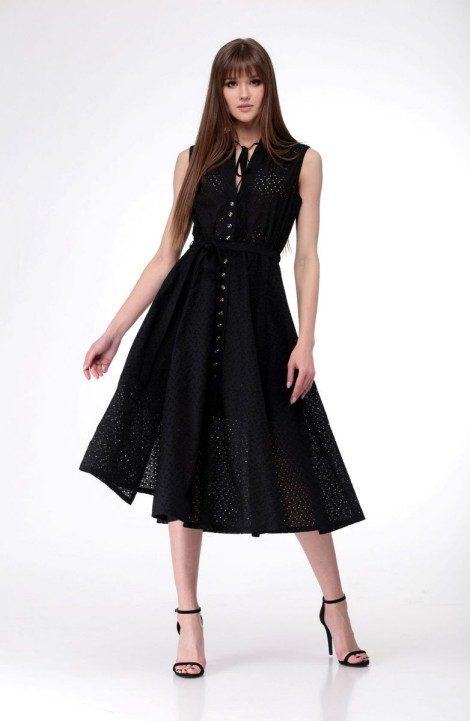 Хлопковое платье AMORI 9529 черный
