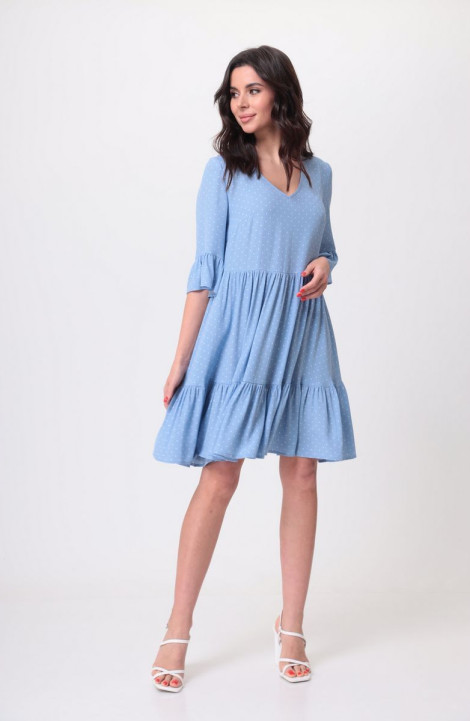 женские платья Le Collect 290-3 голубой_принт