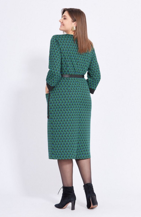 Трикотажное платье Милора-стиль 1042 зеленый