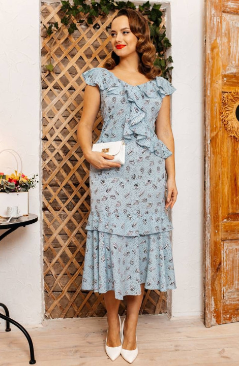 Шифоновое платье Мода Юрс 2559 голубой
