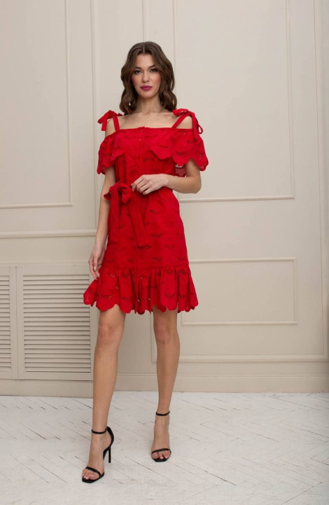 Хлопковое платье LARICI 1207 красный