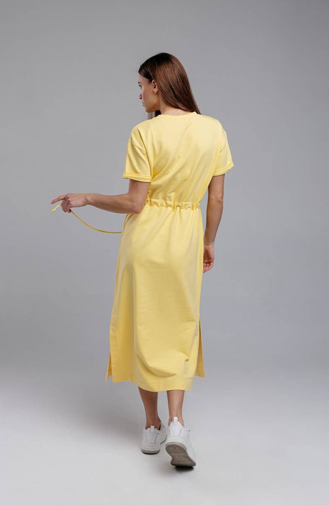 Хлопковое платье Romgil 841ЛФТЗ желтый