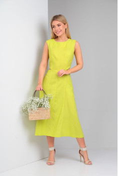 Льняное платье Andrea Fashion 4 лимонный