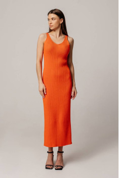 Хлопковое платье Romgil 639ХТЗ ярко-оранжевый