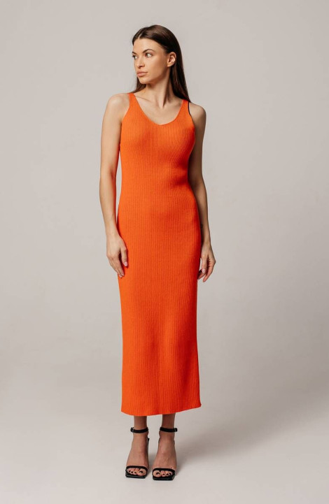 Хлопковое платье Romgil 639ХТЗ ярко-оранжевый