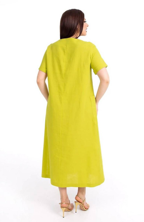 Льняное платье Daloria 1975 оливковый