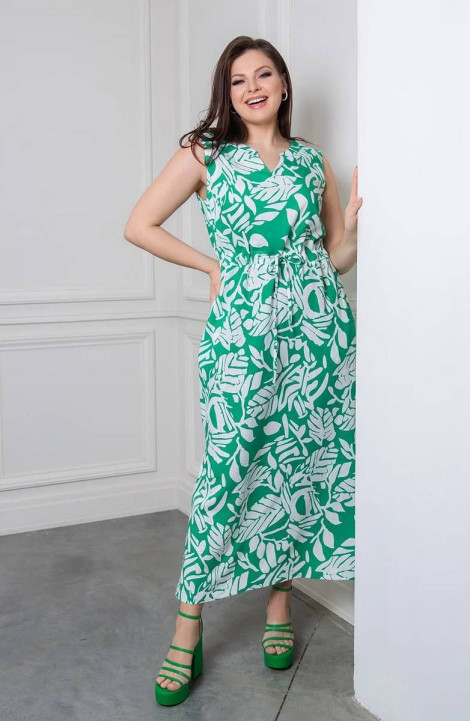 Платье Daloria 1650 зеленый-белый