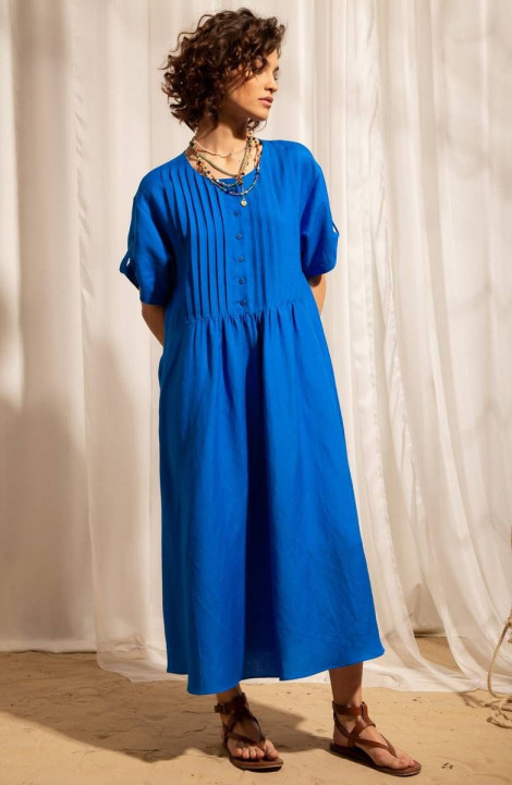 Хлопковое платье Nova Line 50343 кобальт