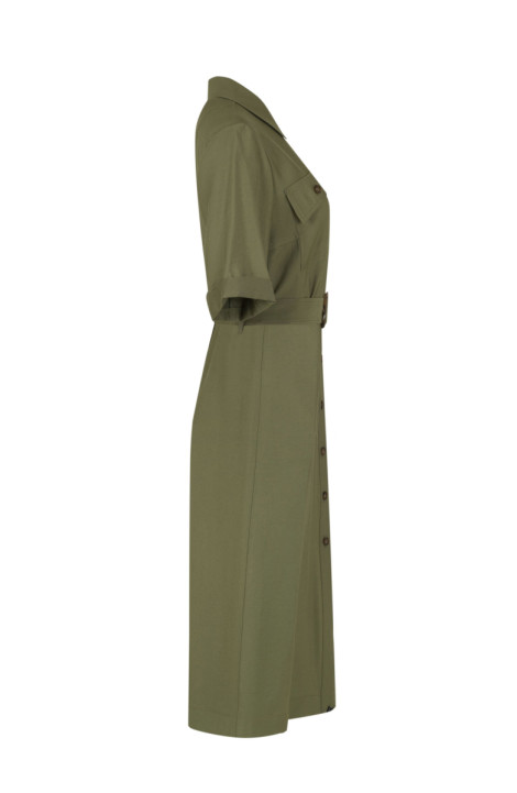 Льняное платье Elema 5К-12681-1-170 хаки