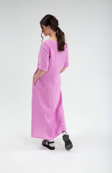 Льняное платье Kiwi 5001 фуксия