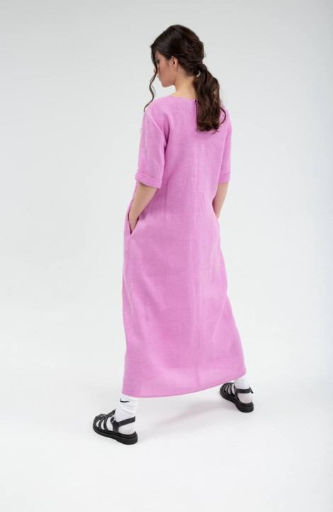 Льняное платье Kiwi 5001 фуксия