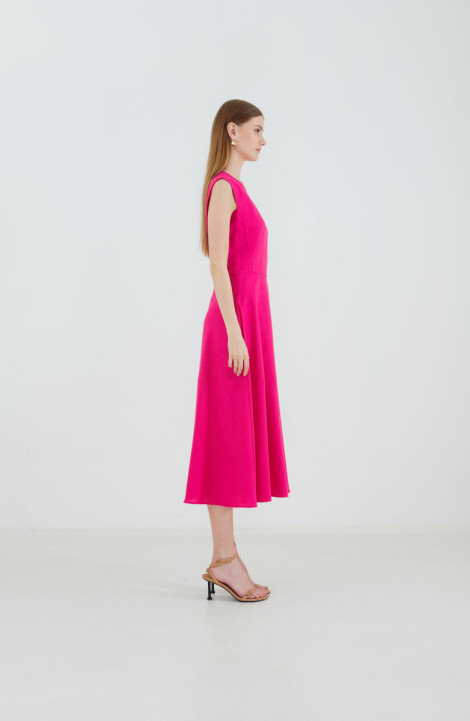 Льняное платье Elema 5К-12507-1-164 фуксия