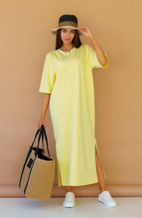 Хлопковое платье Ivera 1090L желтый
