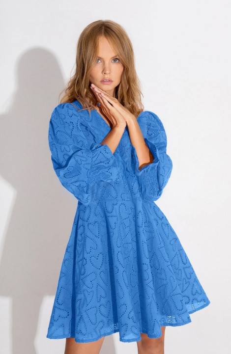 Хлопковое платье PiRS 4620 голубой