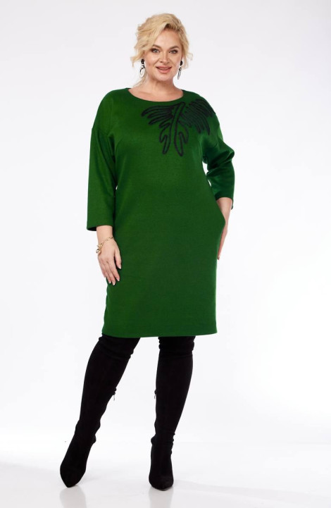 Трикотажное платье SVT-fashion 587 зеленый