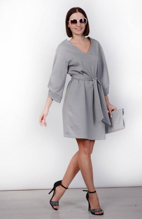 Трикотажное платье Patriciа С15239 серый меланж
