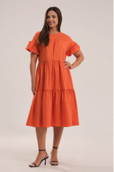Хлопковое платье Панда 89580w оранжевый