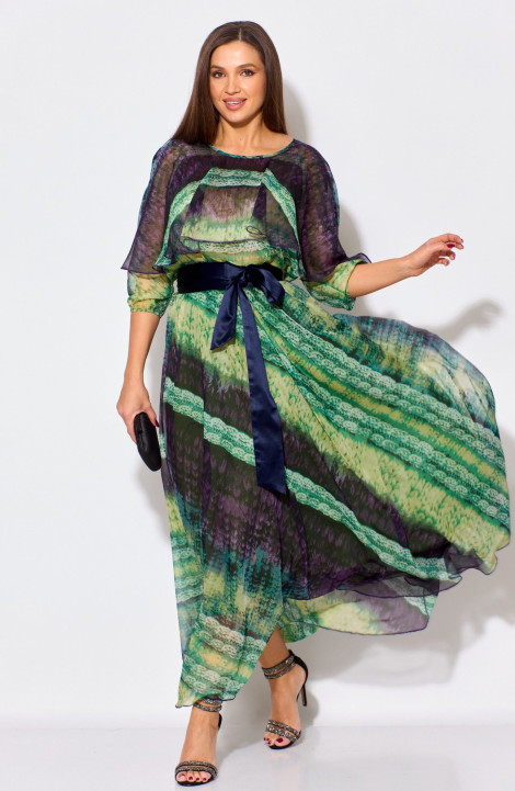 Шифоновое платье Anastasia 1068 мультипринт