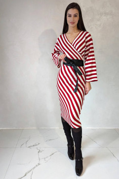 Трикотажное платье Patriciа 01-5400 белый,красный