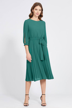 Шифоновое платье Bazalini 4793 зеленый