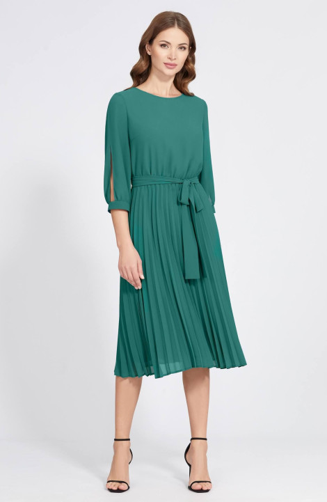 Шифоновое платье Bazalini 4793 зеленый