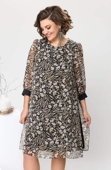 Шифоновое платье Romanovich Style 1-2628 серый