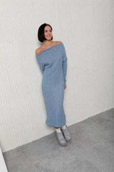 Трикотажное платье Krasa М223-23 голубой