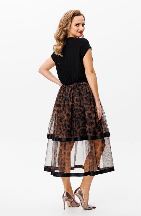 Платье Mubliz 160 черный_леопард