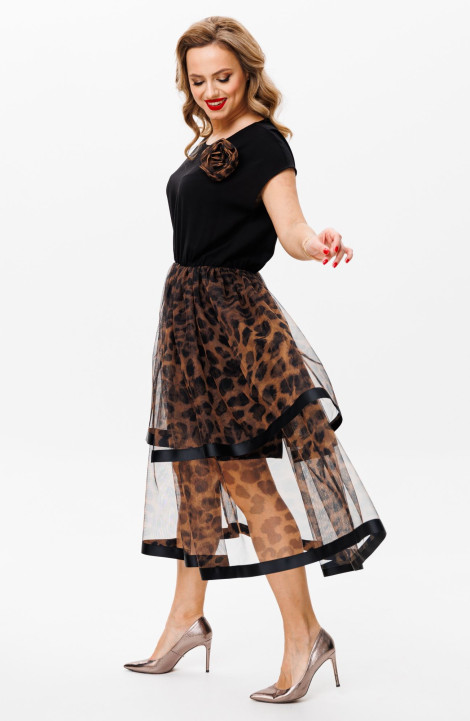 Платье Mubliz 160 черный_леопард