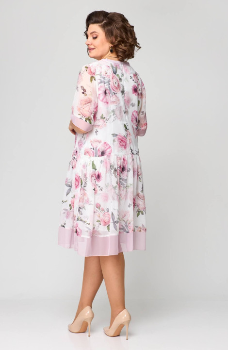 Платье Solomeya Lux 969 бело-розовый